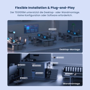 Switch LAN Tenda TEG1016M, 16 porturi Gigabit, Plug and Play, design fara ventilator - Img 6