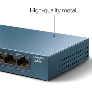 Switch LAN TP-Link TL-LS108G, 8 Porturi Gigabit, Plug-and-Play, Metal - Img 3