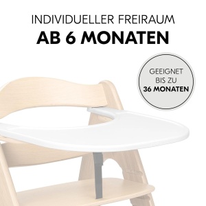 Tableta pentru Scaun Inalt hauck Arketa, Alb, din Plastic Reciclat, Usor de Curatat - Img 5