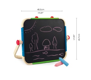Tablita Dublata Hape Atelier - Whiteboard si Kreidetafel, cu Accesorii, pentru Copii de la 3 Ani - Img 3
