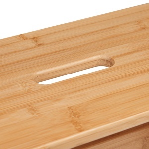 Taburet din bambus Relaxdays, 20.5 x 40 x 22 cm, rezistent la umiditate - Img 7