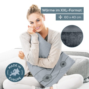 Tampon de incalzire Beurer HK 125 (format XXL, cu 6 niveluri de temperatura, oprire automata si comutator LED, spalabil la masina), gri, 1 bucata (pachet de 1), 60 x 40 cm - Img 2