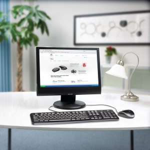 Tastatura cablata Logitech K120 pentru Windows si Linux, design ergonomic, rezistenta la stropire - Img 2