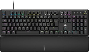 Tastatura mecanica Corsair K70 Core RGB, lineare, neagra, cu suport pentru maini