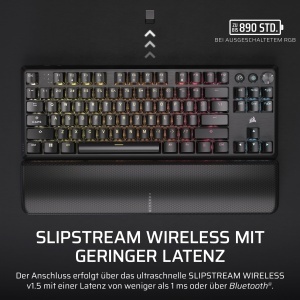 Tastatura mecanica Corsair K70 CORE TKL Wireless RGB, Neagra, Tenkeyless - Img 6