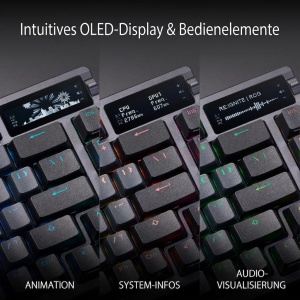 Tastatura mecanica de gaming ASUS ROG Azoth, wireless, neagra, cu OLED - Img 2