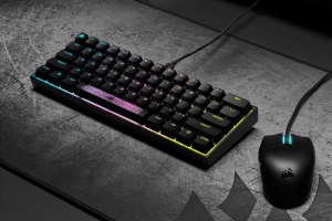 Tastatura mecanica de gaming Corsair K65 RGB Mini, 60, Cherry MX Red, Negru - Img 3