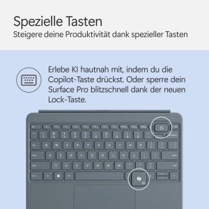 Tastatura Microsoft Surface Pro 12 - QWERTZ, iluminare, culoare Ozean - Img 8