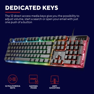 Tastatura pentru jocuri Trust Gaming GXT 835 Azor, aspect francez AZERTY - Img 4
