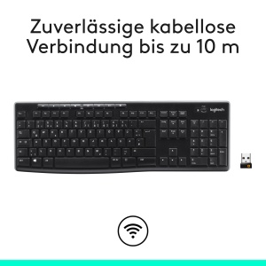 Tastatura wireless Logitech K270, standard, 2.4 GHz, spritzwasserfest - Img 4