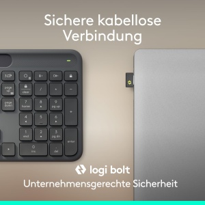 Tastatura Wireless Logitech Signature Slim Solar K980, Autonomie 10 Ani, 70 Plastic Reciclat - Img 5