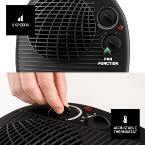 Taurus TFH-3001 2000W Negru Design Compact Functie Ventilator - Img 3
