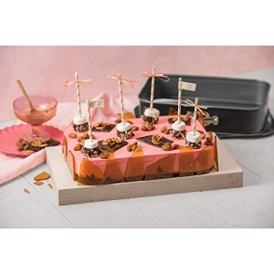 Tava cu arc Original Kaiser Inspiration patrata 36 x 24 cm, tava de copt dreptunghiulara cu fund plat, tigaie tiramisu antiaderenta, rezistenta la scurgeri, tava patrata pentru tort, neagra - Img 4