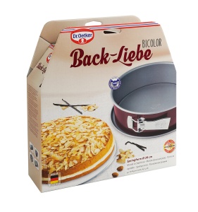 Tava cu perete detasabil Dr. Oetker Back-Liebe Bicolor 28 cm, antiaderenta, rosie - Img 3