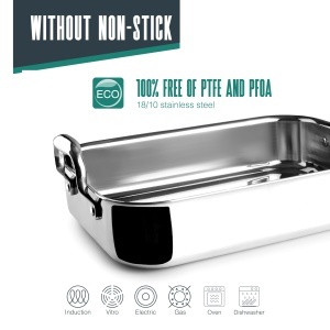 Tava de copt Lacor 60865, 35 x 26 cm, 5 litri, inox - Img 5
