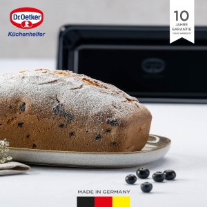 Tava de paine Dr. Oetker 25 cm emailat Back-Liebe - Tava de copt rezistenta la taiere si zgarieturi cu email - Cutie de 25 tava de copt pentru paine in albastru inchis - Img 6