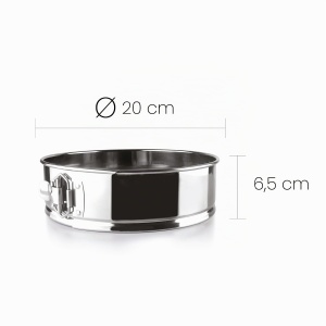 Tava rotunda IBILI Springform, 20 x 20 x 6,5 cm, inox 18, capacitate 1,7 l - Img 3