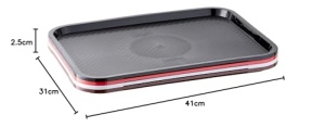 Tava servire APS Fast Food 41x305 cm Negru Bruchsicher si Spalare Automata - Img 9