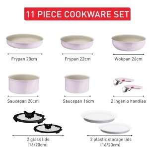 Tefal Ingenio Serenity L830SB04 Set Vase Gatit 11 Piese Antiaderent Inductie Roz - Img 3