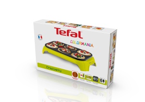Tefal PY5593 Crep'Party Colormania Crepemaker | Platou cu 6 jgheaburi de crepe | Indicator de temperatura Thermo-Spot | incl. 6 spatule si un polonic | Galben/Negru - Img 8