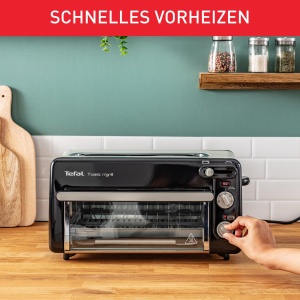 Tefal Retro Toast n Grill TL6008 Toaster si Mini-Cuptor 2-in-1 1300W NegruAlu Mat - Img 4