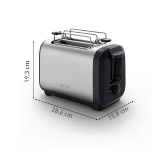 Tefal Subito TT5S1DE0 Toaster Dublu Fante Inox Negru Functie Economisire Energie - Img 8