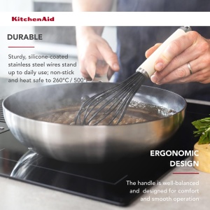 Tel din silicon KitchenAid Classic rezistent la temperaturi de pana la 232degC maner ergonomic culoare migdala - Img 4