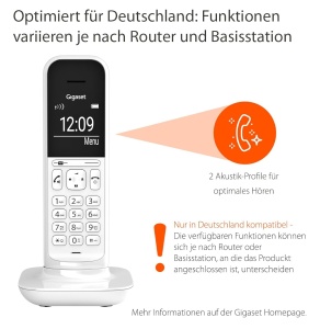 Telefon DECT Gigaset CL390, design elegant, afisaj grafic, alb - Img 2