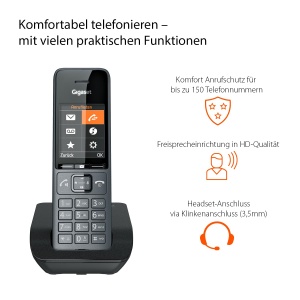Telefon fara fir Gigaset Comfort 520 Titan-Negru Ecran Color Protectie Apeluri - Img 4