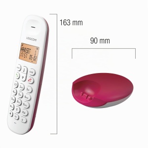 Telefon fix DECT Logicom ILOA 150, 4 linii, Freisprech, Culoare zmeura - Img 6