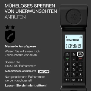 Telefon fix fara fir Alcatel ePure Iconic Negru Design Vintage Functie Blocare Apeluri - Img 4