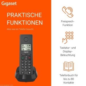 Telefon fix Gigaset Pure 220 Negru Call Block ECO DECT - Img 4