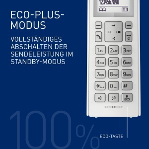 Telefon fix Panasonic KX-TGK220GW alb design compact blocare apeluri nedorite - Img 8