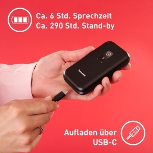 Telefon mobil Panasonic KX-TF600, 4G, 290 ore standby, USB-C, negru - Img 4
