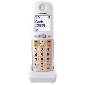 Telefon Panasonic KX-TGUA40EXW Mobil Suplimentar Alb-Argintiu Display LCD Volum Extra Ridicat - Img 3