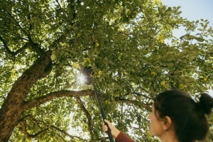 Teleskop Stiel Fiskars OneClick M, 119-179 cm, Aluminium, NegruPortocaliu - Img 3