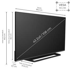 Televizor Toshiba de 43 inch Fire TV (Smart TV 4K UHD, HDR Dolby Vision, Triple Tuner, Alexa Built-In, Sound by Onkyo) 43UF3F63DAZ - Img 2