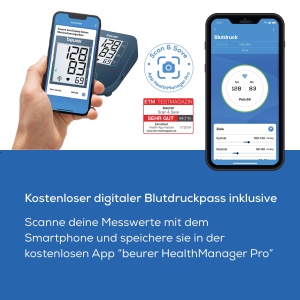 Tensiometru Beurer BM 25, operare simpla printr-un singur buton, masurare precisa prin controlul pozitiei mansetei, detectarea aritmiei, cu port USB-C, manseta pentru 22-42 cm - Img 5