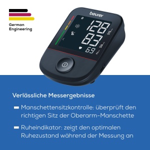 Tensiometru Beurer BM 48, operare usoara cu un singur buton, masurare blanda si rapida, detectarea aritmiei, afisaj mare, cu conexiune la aplicatie, manseta pentru 22-42 cm - Img 5