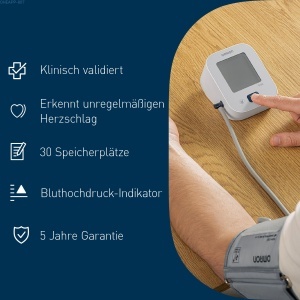 Tensiometru digital OMRON X2 Essential detectie puls neregulat manseta 22-32 cm - Img 3