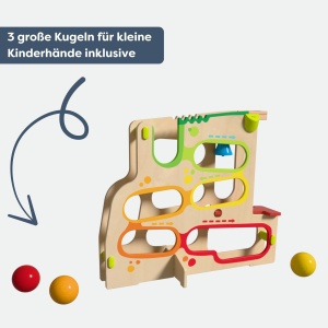 Teren de joaca HABA Kullerrum pentru copii de la 1 an, cu 3 bile si elemente interactive - Img 4