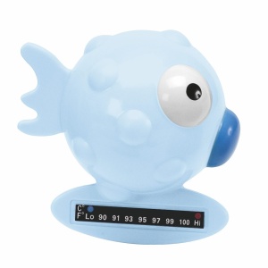 Termometru de baie Chicco Fisch, termoconductiv, schimbare de culoare, albastru