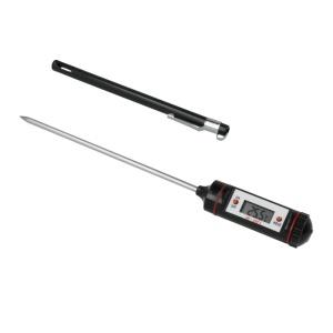 Termometru digital Metaltex 298057, inox, negru, cu clip