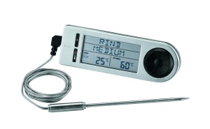 Termometru pentru carne Rosle, cu magnet, interval -20C - 250C, argintiunegru