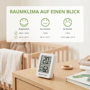 Termometru si Higrometru Digital Bresser ClimaTemp, Compact, cu Indicator de Comfort - Img 3