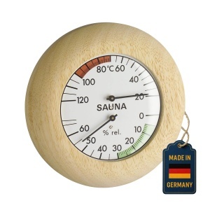 Termometru si Higrometru Sauna TFA Dostmann 40.1028, Hitzebestandig, Lemn