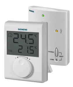 Termostat de camera wireless Siemens RDH100RFSET cu afisaj LCD