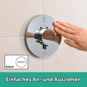 Termostat pentru dus hansgrohe ShowerSelect Comfort S, crom, 2 functii, SafetyStop - Img 8