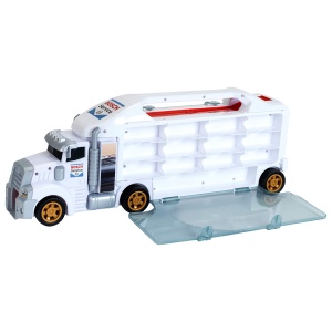Theo Klein 2837 Bosch Car Service Collective Box Truck cu rampa de plecare integrata | 26 compartimente de depozitare | Rampa cool pentru curse | Dimensiuni: 62,9 cm x 12 cm x 23,6 cm | Jucarii pentru copii de la 3 ani - Img 3