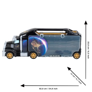 Theo Klein 3500 Mack Collective Box Truck cu rampa de plecare integrata | 26 compartimente de depozitare | Rampa pentru curse cool | Dimensiuni: 62,9 cm x 12 cm x 23,6 cm | Jucarii pentru copii de la 3 ani - Img 7